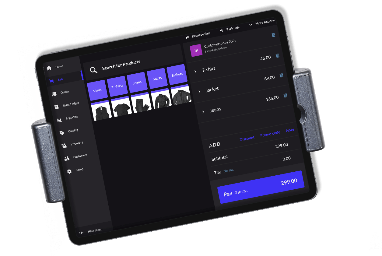 iPad with Retail interface